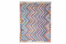 Load image into Gallery viewer, Kilim - Multi-color Zigzag Design- Area Kilim
