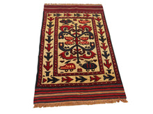 Load image into Gallery viewer, Vintage Kilim-Stunning Square Herati Kilim Carpet Mixed Rug
