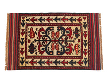 Load image into Gallery viewer, Vintage Kilim-Stunning Square Herati Kilim Carpet Mixed Rug
