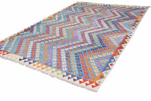 Load image into Gallery viewer, Kilim - Multi-color Zigzag Design- Area Kilim