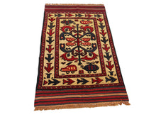 Load image into Gallery viewer, Vintage Kilim-Stunning Square Herati Kilim Carpet Mixed Rug
